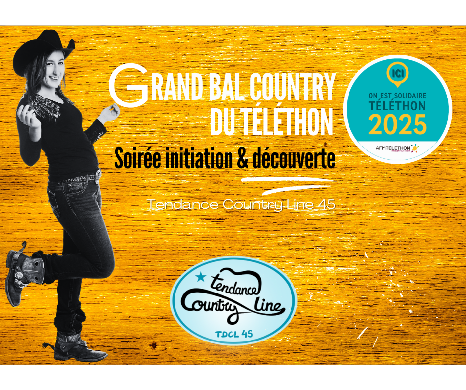 Grand Bal Country du Téléthon avec Tendance Country Line 45 à Olivet